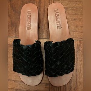 Liberte Santorini Woven Leather Mule